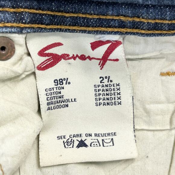 Seven7 Women Flare Jeans Size 25 Low Rise Distressed Boho Festival Y2K Retro - Picture 8 of 12